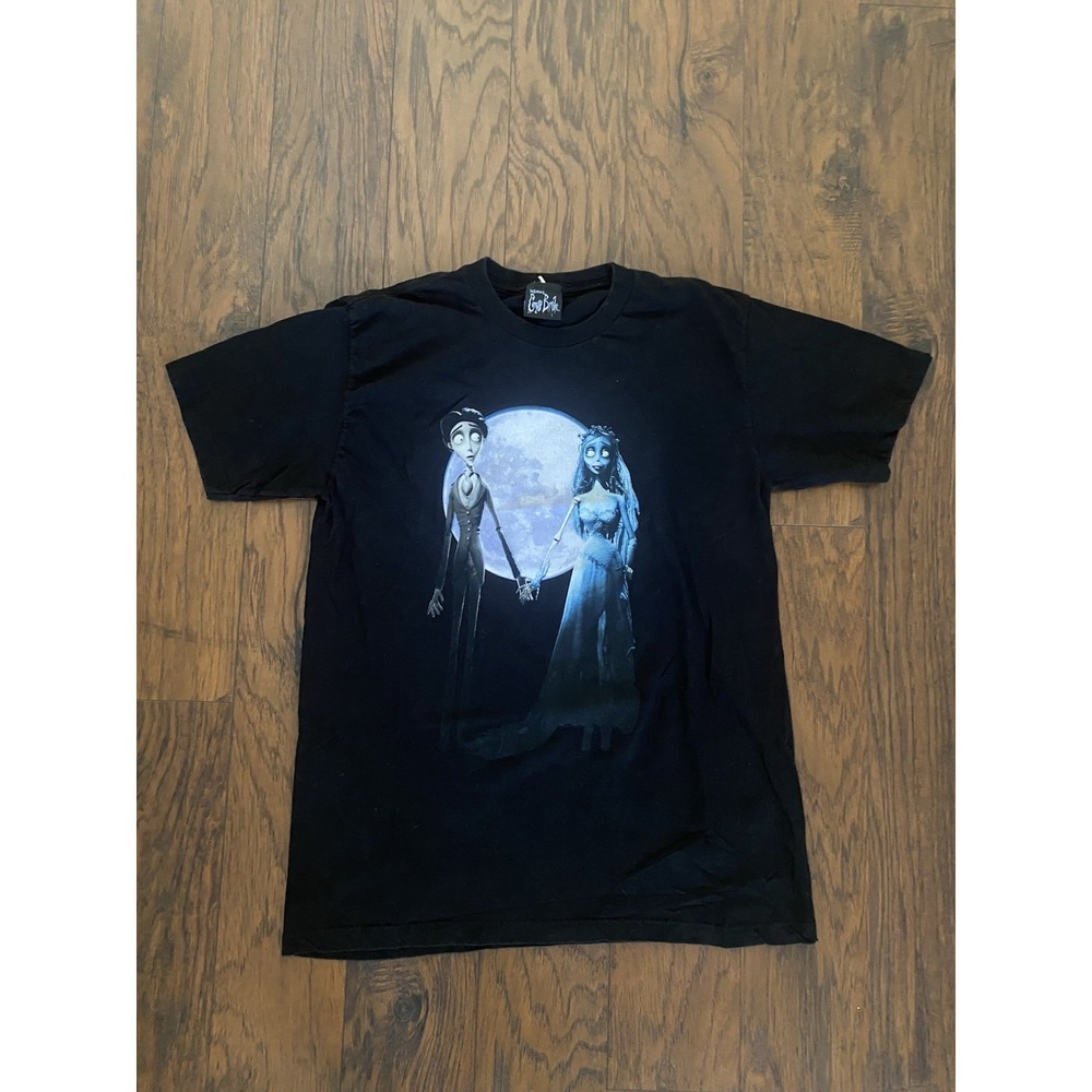 Vtg Y2K Tim Burton's Corpse Bride Size Medium Movie Promo Graphic T-shirt 2005